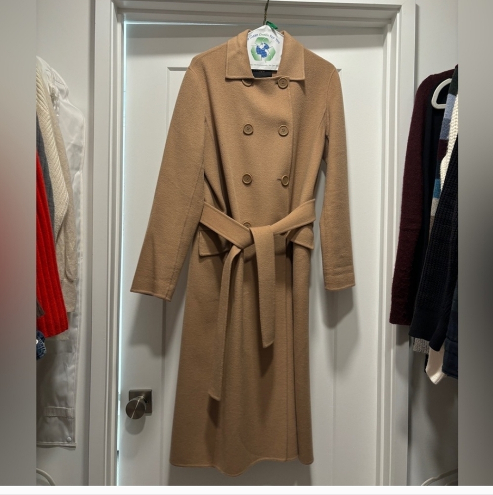 Maje Camel Wool Coat